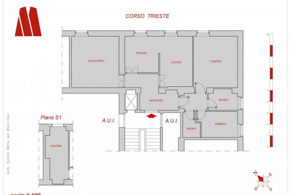 Corso Trieste III piano 120 mq